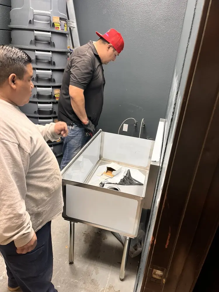 Commercial plumbing and sink installation in Paradise